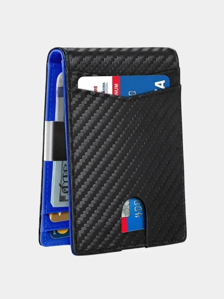 Carbon Fiber Anti RFID Minimalist Wallet - Cross & Crown