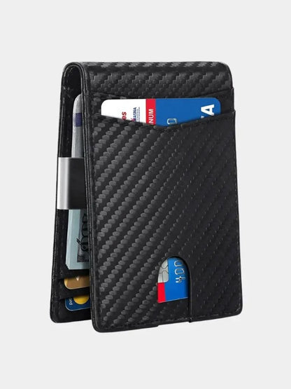 Carbon Fiber Anti RFID Minimalist Wallet - Cross & Crown