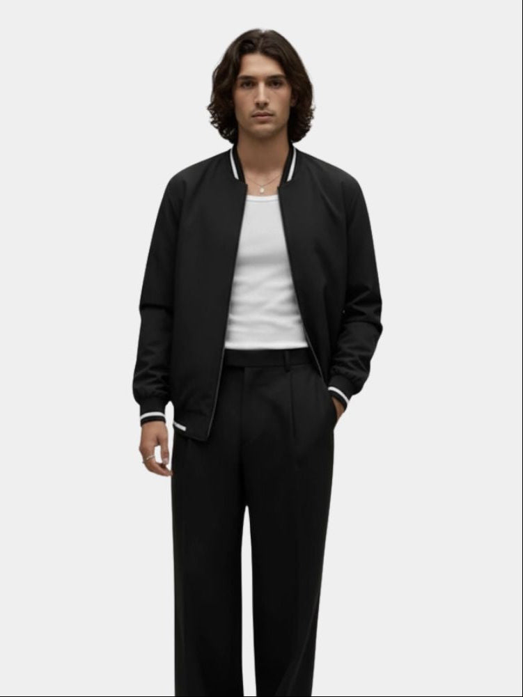 Casual Baseball Bomber Jacket - Cross & Crown