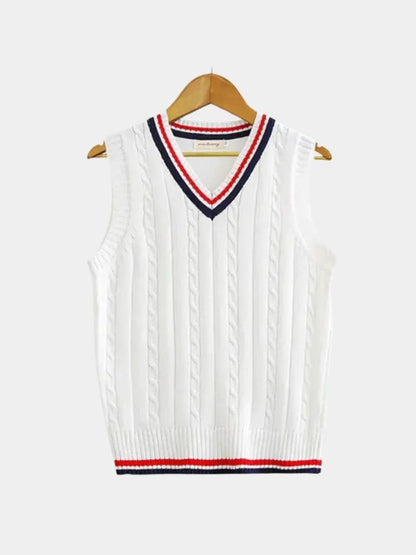 Old Money Essential Knit Vest - Cross & Crown