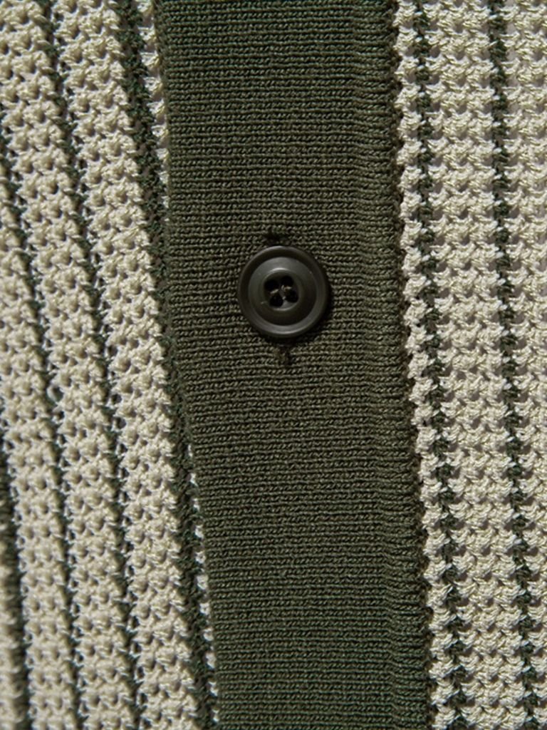 Striped Knit Polo Shirt - Cross & Crown